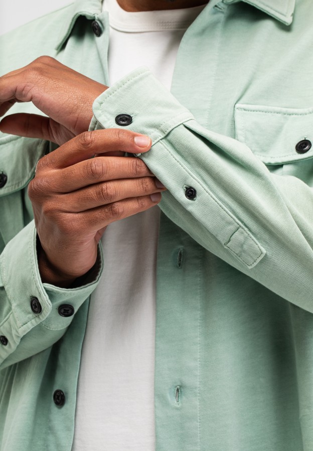Afbeelding van Phil Jersey Overshirt M2613043 Inari Green  - Butcher of Blue